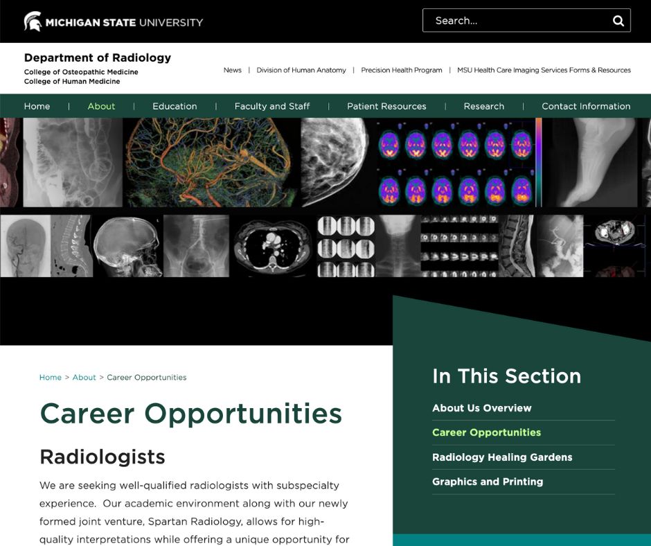 Michigan State University - Department of Radiology Careers.jpg Michigan State University - Department of Radiology Careers.jpg
