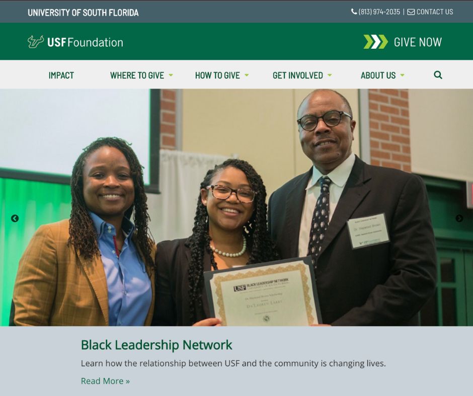 University of South Florida Foundation Home Page.jpg University of South Florida Foundation Home Page.jpg